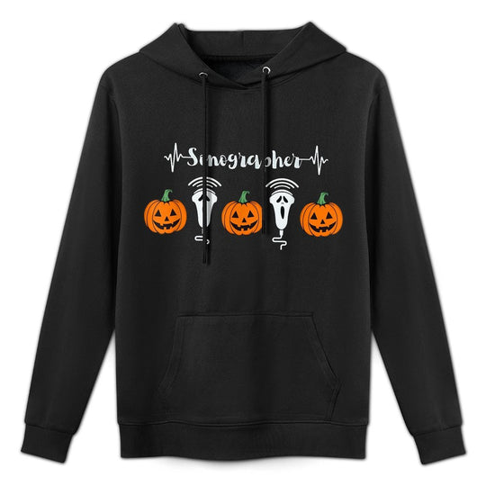 Halloween Sonographer Pumpkins Ultrasound Technologist Moisture-Wicking Hoodie