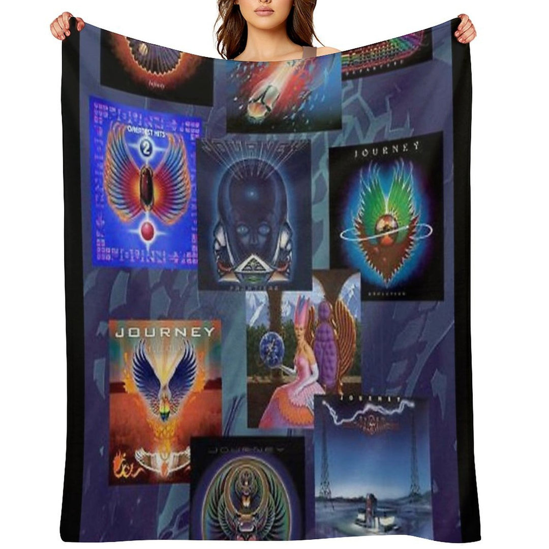 Collage Album Cover Easy Care Throw Blanket