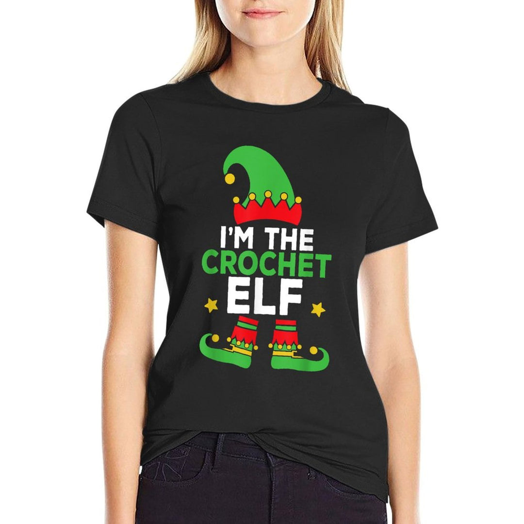 Im The Crochet Elf Cute Family Holiday Matching Christmas  Graphic-printed T-Shirt