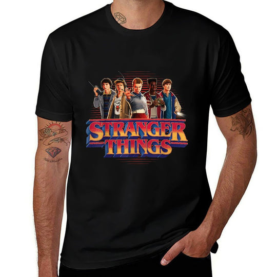 Stranger Things Season 5 Main Crew 80s Style Group Logo  Wrinkle-resistant T-Shirt