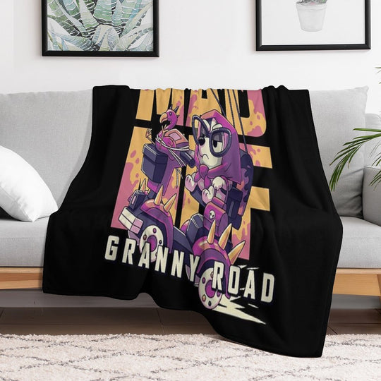 Mad Muf Granny Road  Muffin Heeler, Aussie Dog, Bingo, Bandit, Chilli Premium Throw Blanket