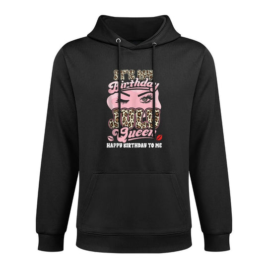 Happy Birthday Girl Born July Sassy Queen Leopard Women Easy Care Hoodie
