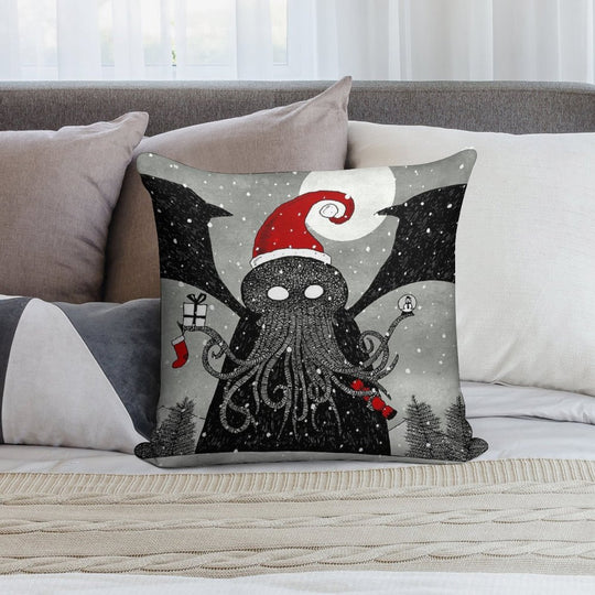 A Cthulhu Christmas Soft Fade-Resistant Throw Pillow
