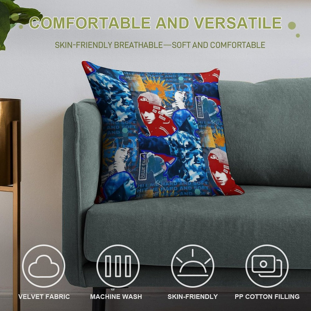 Billie Hit Me Hard And Soft Soft Home Decor Throw Pillow