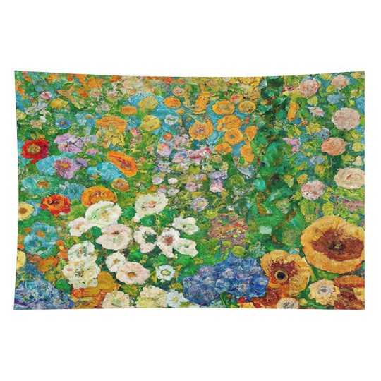 Gustav Klimt Flower Garden Tapestry