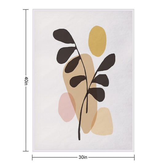 Abstraction_Bohemian_PLANTS_SUN_ART Wrinkle-free Throw Blanket