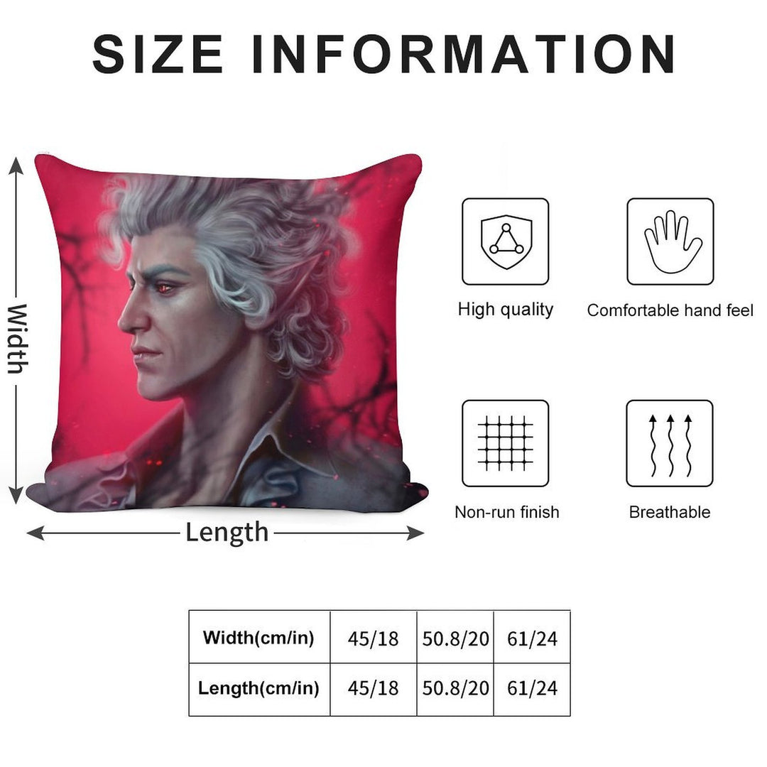 Astarion Soft Washable Throw Pillow