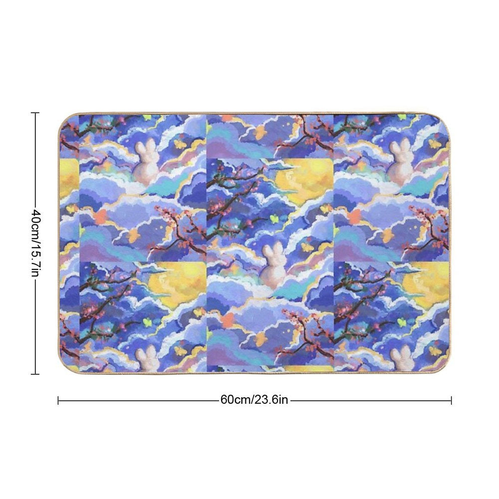 Lunababy  Chilling Rabbit on Clouds  Multi-Purpose Bath Mat