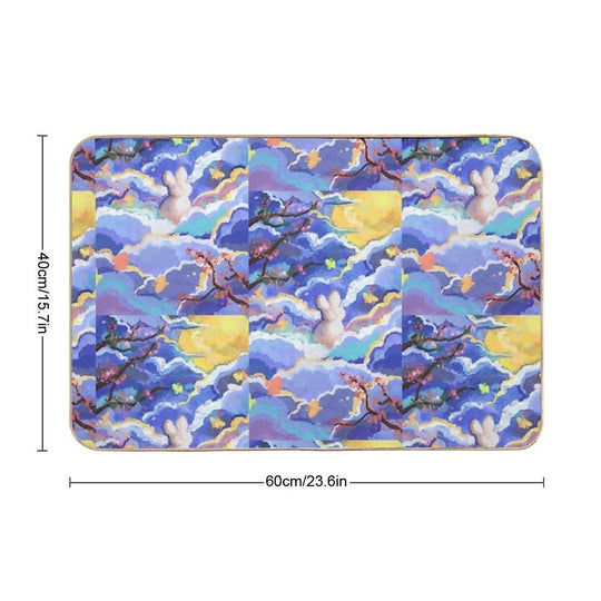 Lunababy  Chilling Rabbit on Clouds  Multi-Purpose Bath Mat