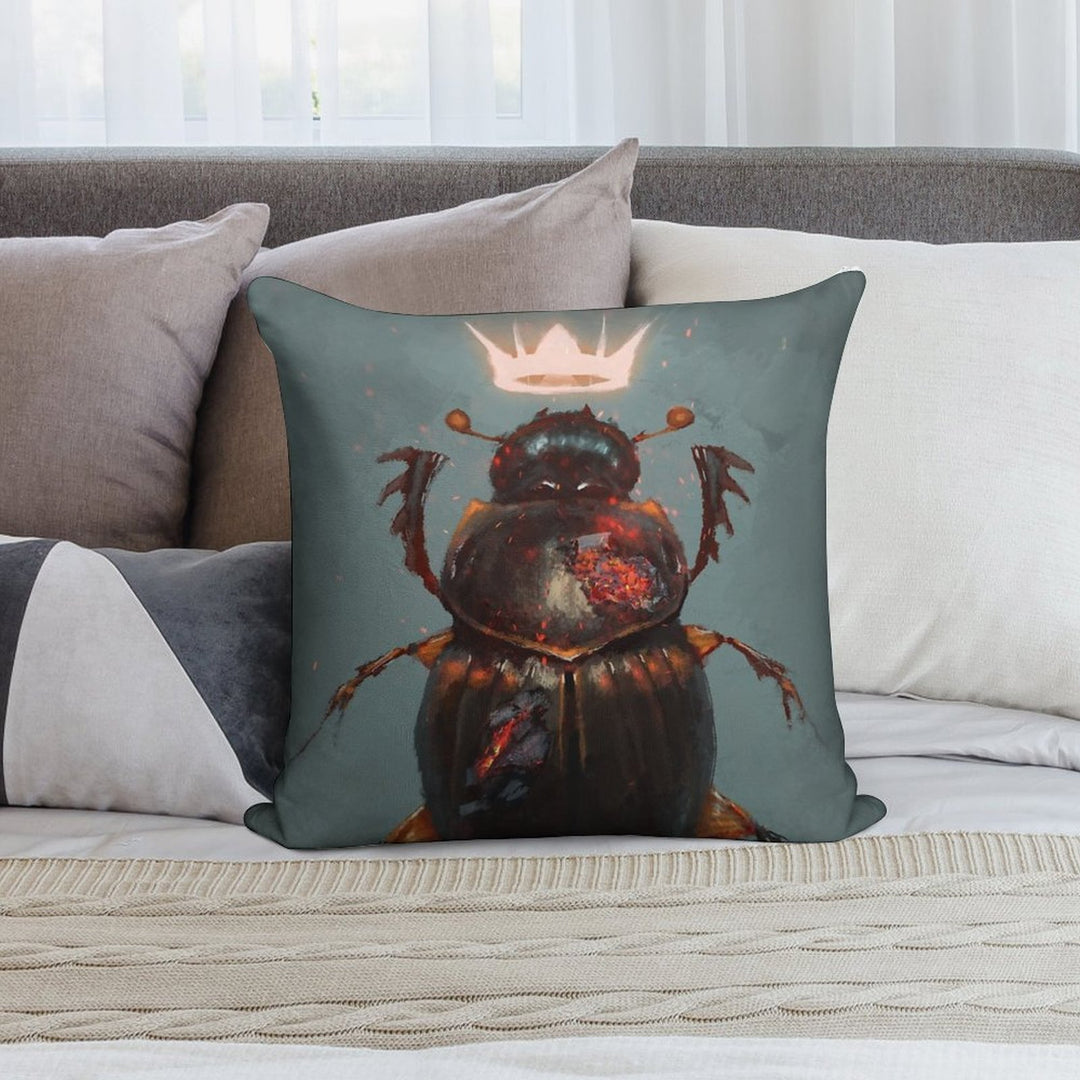 King Beetle Soft Shrink-Resistant Throw Pillow