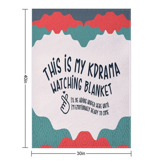 This Is My Kdrama Watching Blanket Gift for Kdrama Fans Velvety-soft Throw Blanket