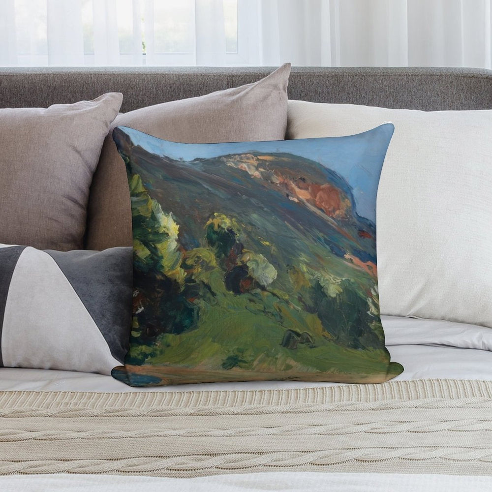 Bluff   1919 by Edward Hopper Soft Reinforced Edging Throw Pillow