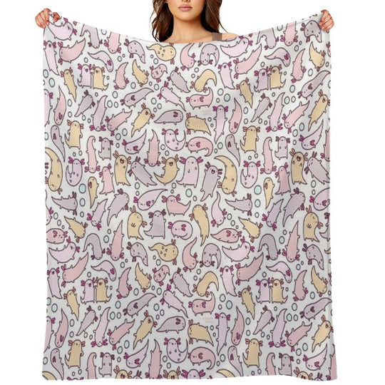 Adorable Axolotls Anti-pilling Throw Blanket