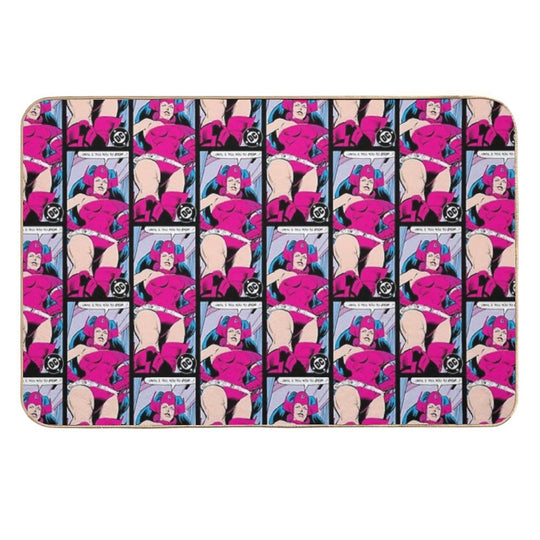 D.C. Comics Random Moment #24 - Black Border - Star Sapphire  Slip-Resistant Bath Mat