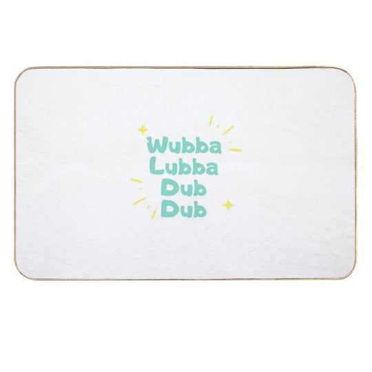 Wubba Lubba Dub Dub  Easy To Clean Bath Mat