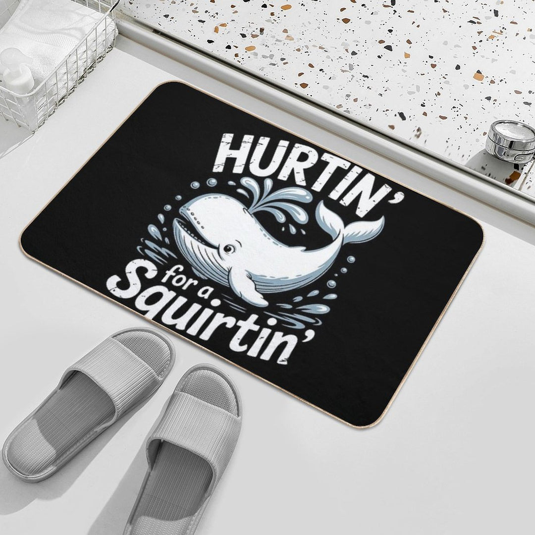 Inappropriate Meme Squirter Blue Whale  High-Traffic Bath Mat