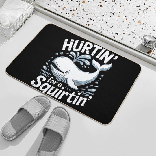 Inappropriate Meme Squirter Blue Whale  High-Traffic Bath Mat