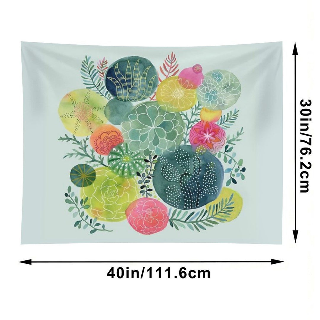 Succulent Circles Tapestry