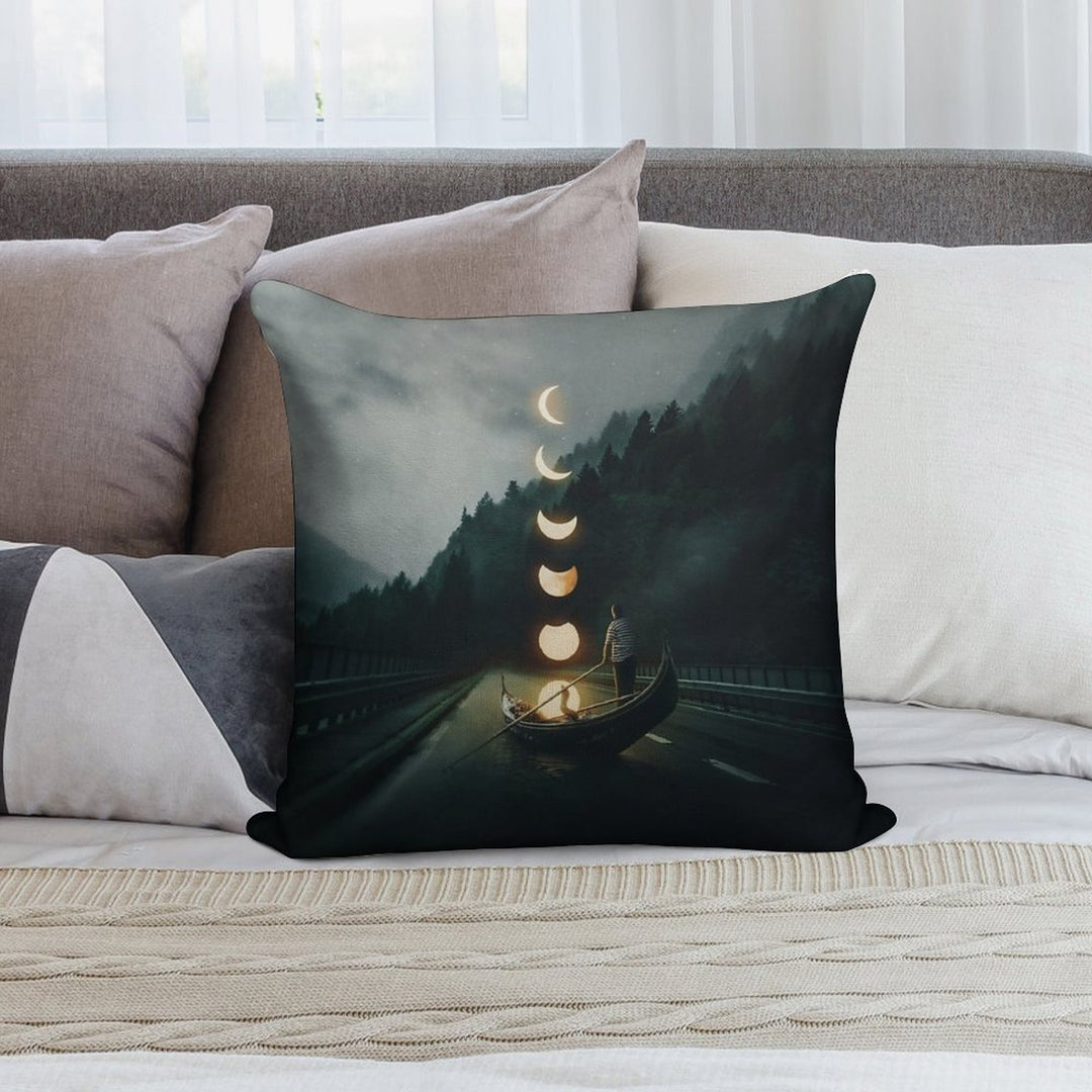Moon Ride Soft Warmth Comfort Throw Pillow