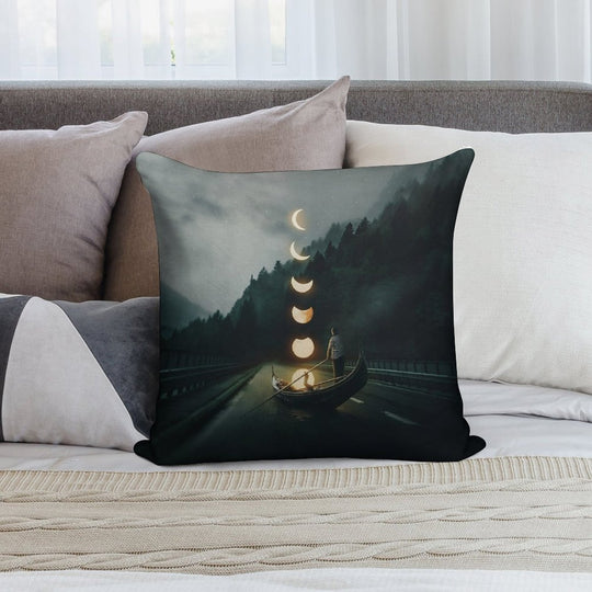 Moon Ride Soft Warmth Comfort Throw Pillow