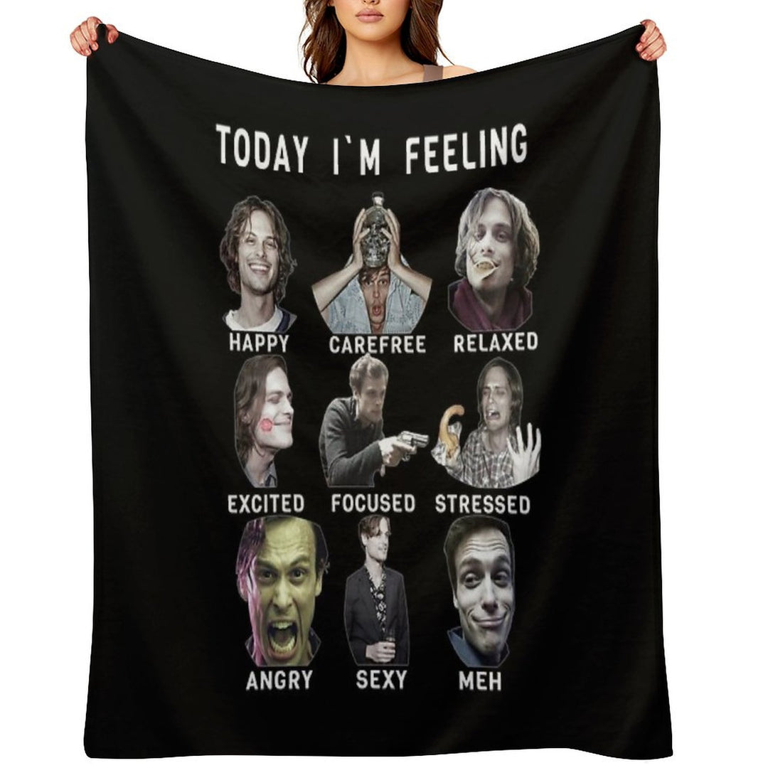 Spencer Reid - Matthew Gray Gubler - Funny Feelings Premium Throw Blanket