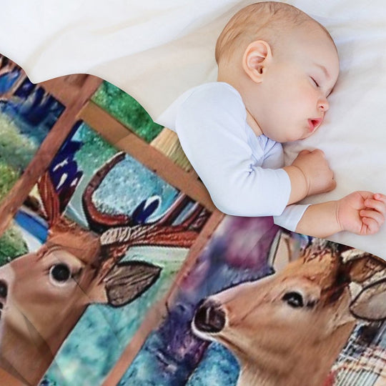 Country Quilt Simulated Quilt Patches Pattern Versatility Throw Blanket