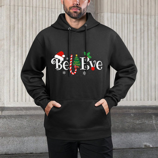 BEST BELIEVE CHRISTMAS PAJAMA SHIRT EVER Xmas Family Funny Breathable Fabric Hoodie
