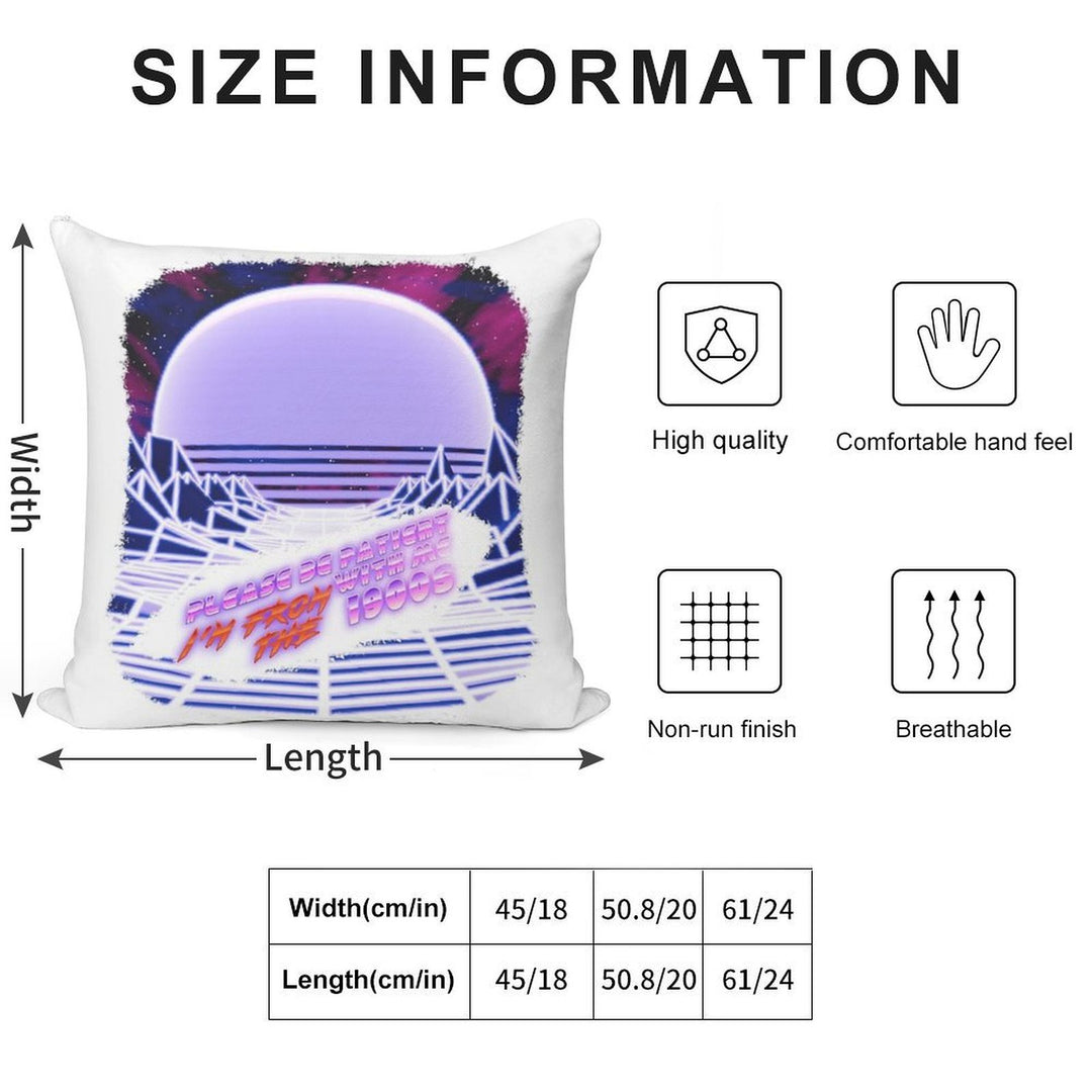 Born in The 1900s (Vapor Wave) Soft Home Decor Throw Pillow