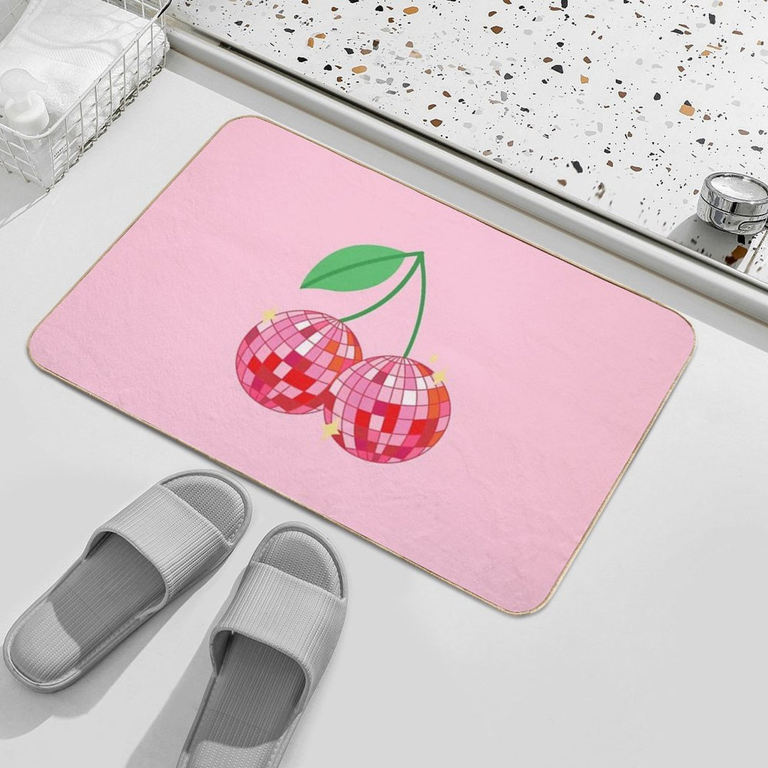 Cherry Disco Balls.  Multi-Purpose Bath Mat