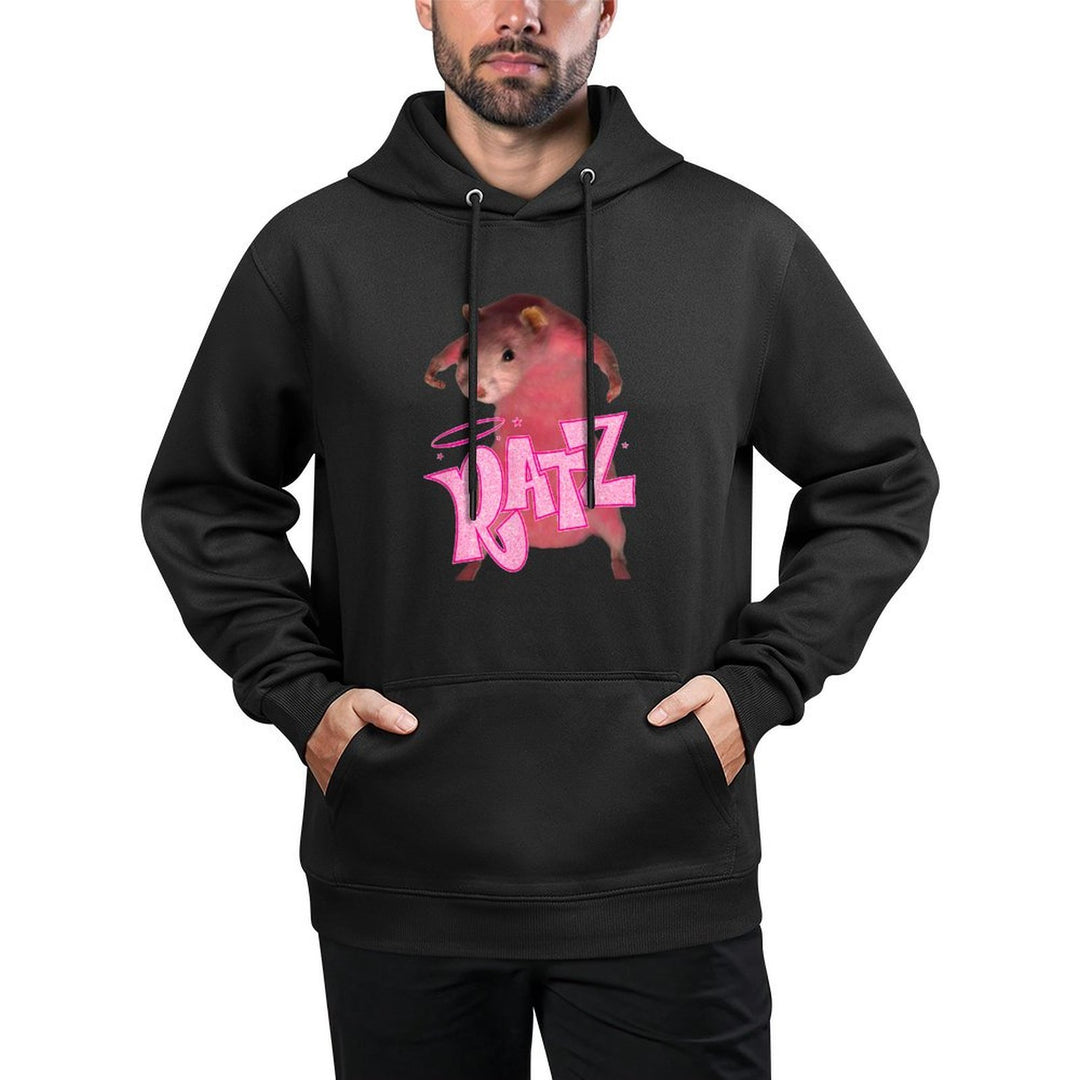 Ratz Funny Pink Mouse Rat Pilling-Resistant Hoodie