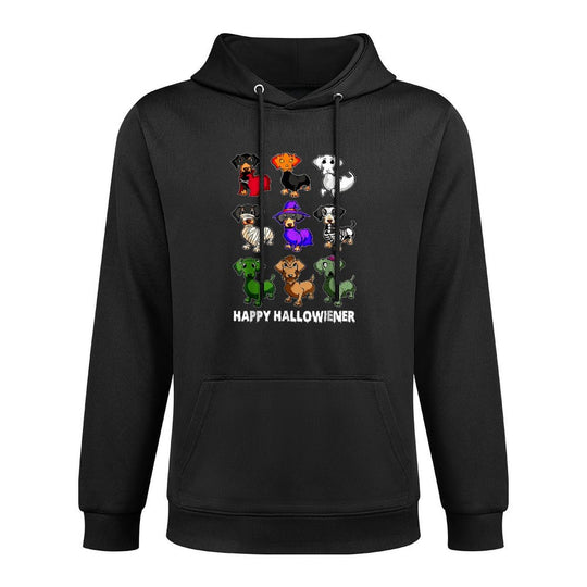Dachshund Happy Halloweiner Funny Halloween Dogs Lover Layering Staple Hoodie