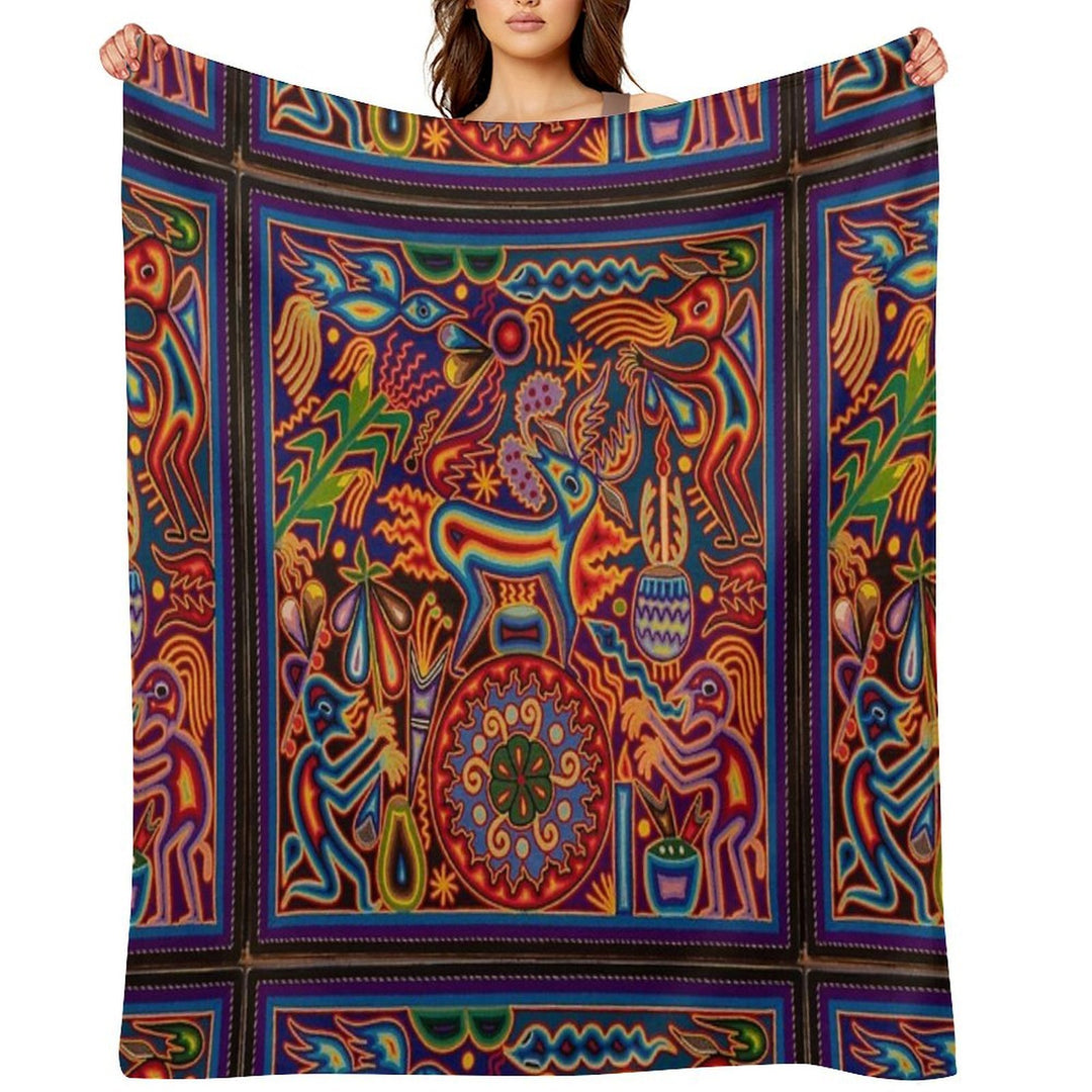 Huichol Premium Throw Blanket