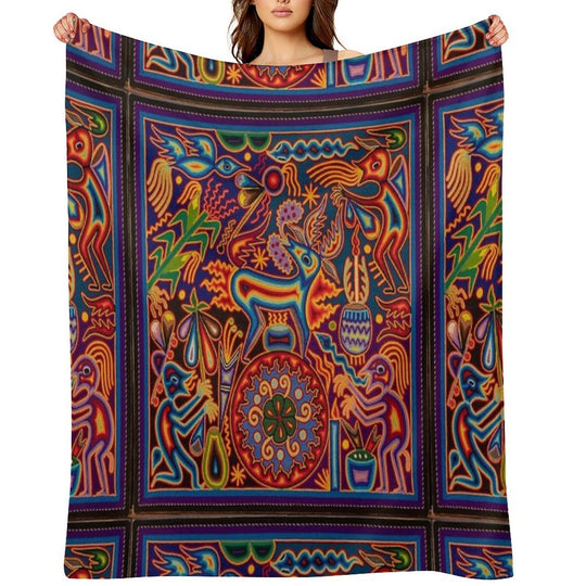 Huichol Premium Throw Blanket