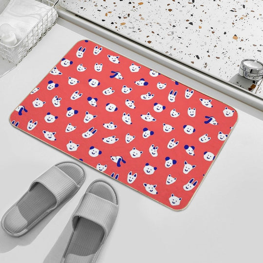 Cuties in Red  Rapid-Drying Bath Mat