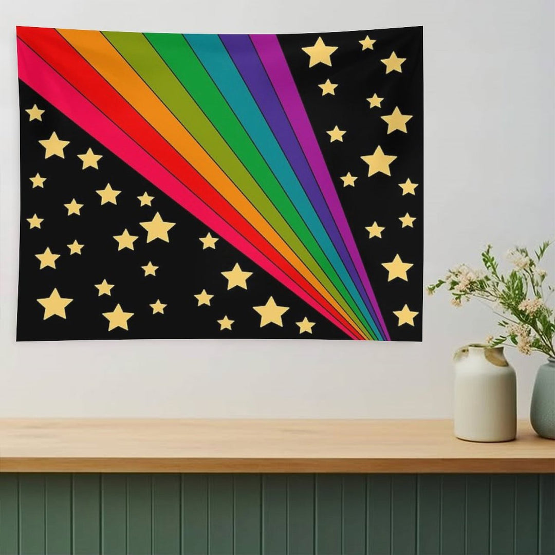 Stars And Rainbow Tapestry