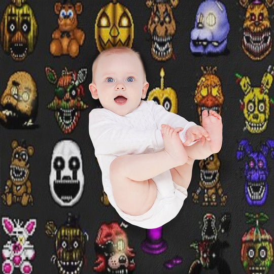 Five Nights at Freddy's - Pixel Art - Multiple Characters New Set Versatility Throw Blanket