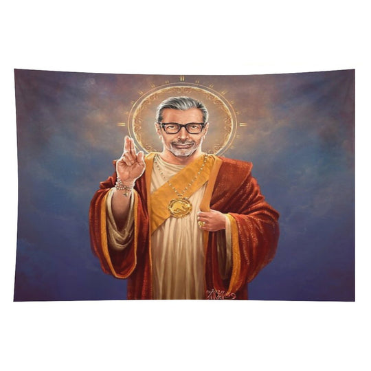 Saint Jeff of Goldblum, Jeff Goldblum Original Religious Painting Tapestry
