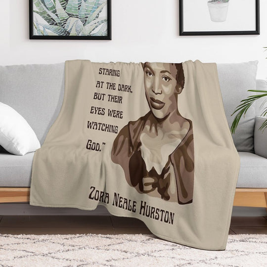 Zora Neale Hurston Portrait And Quote Quick-dry Throw Blanket