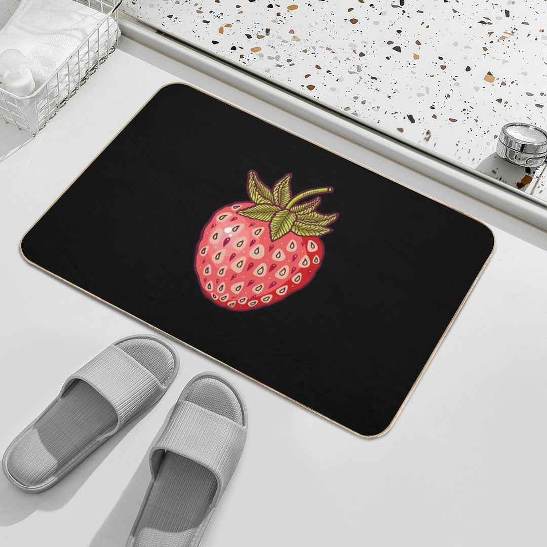 Strawberry Fields  Fade-Resistant Bath Mat