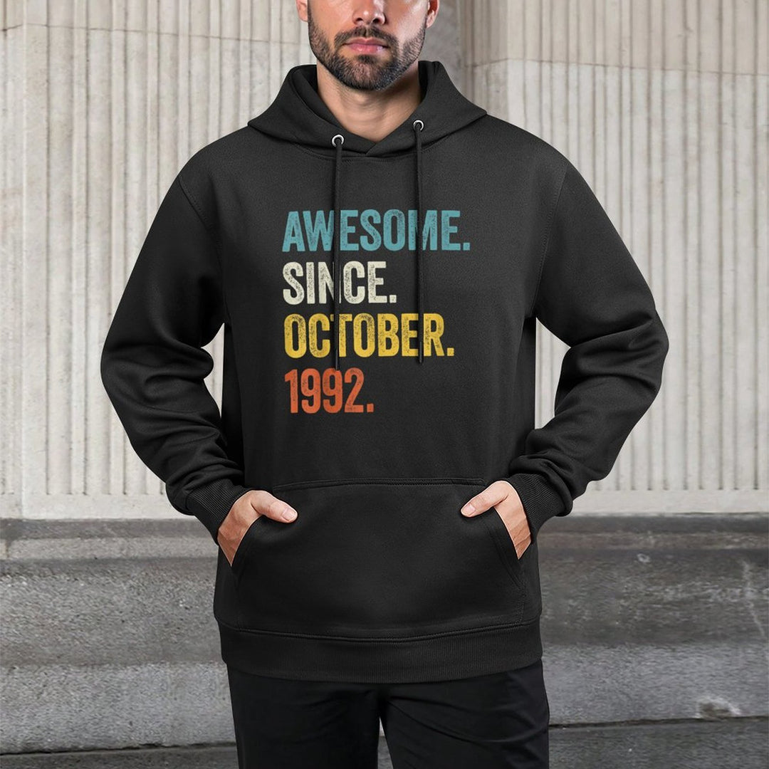 30 Years Old Awesome Since October 1992 30th Birthday Moisture-Wicking Hoodie