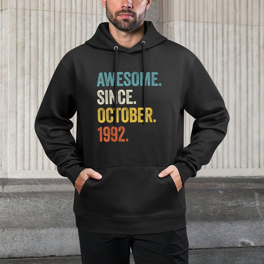 30 Years Old Awesome Since October 1992 30th Birthday Moisture-Wicking Hoodie