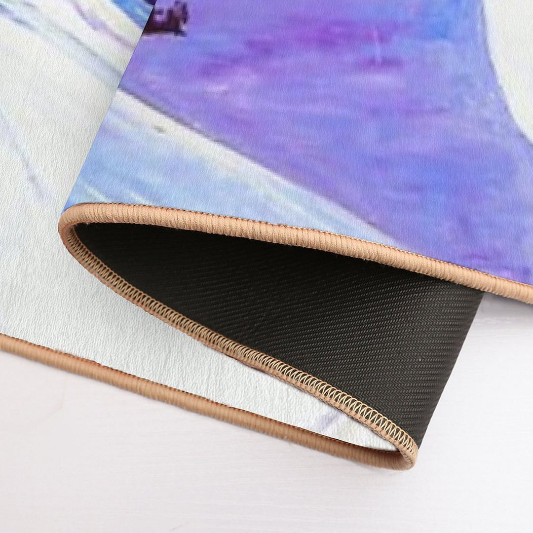 Alyeska Blue Bird Day  Fade-Resistant Bath Mat