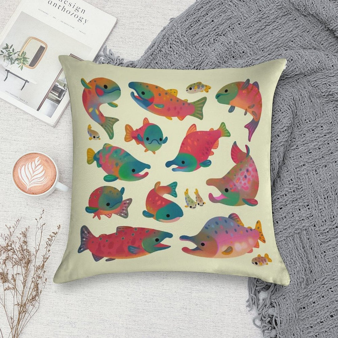 Salmon Day Soft Gift Ready Throw Pillow