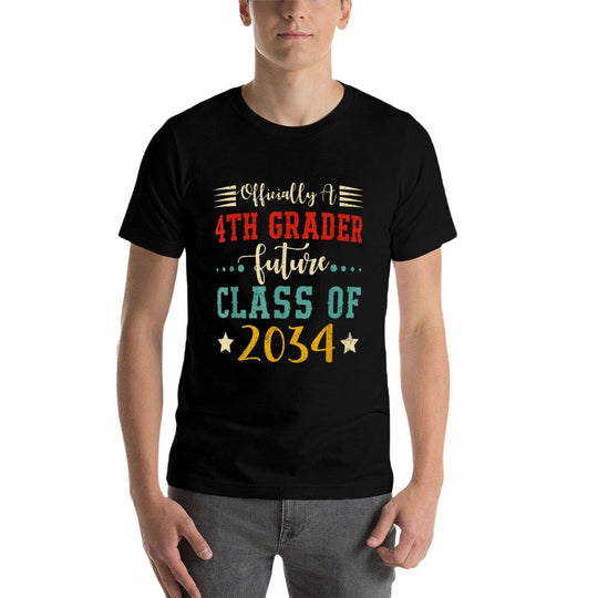 Officially 4th Grader Future Class of 2034 First Day School Comfortable T-Shirt