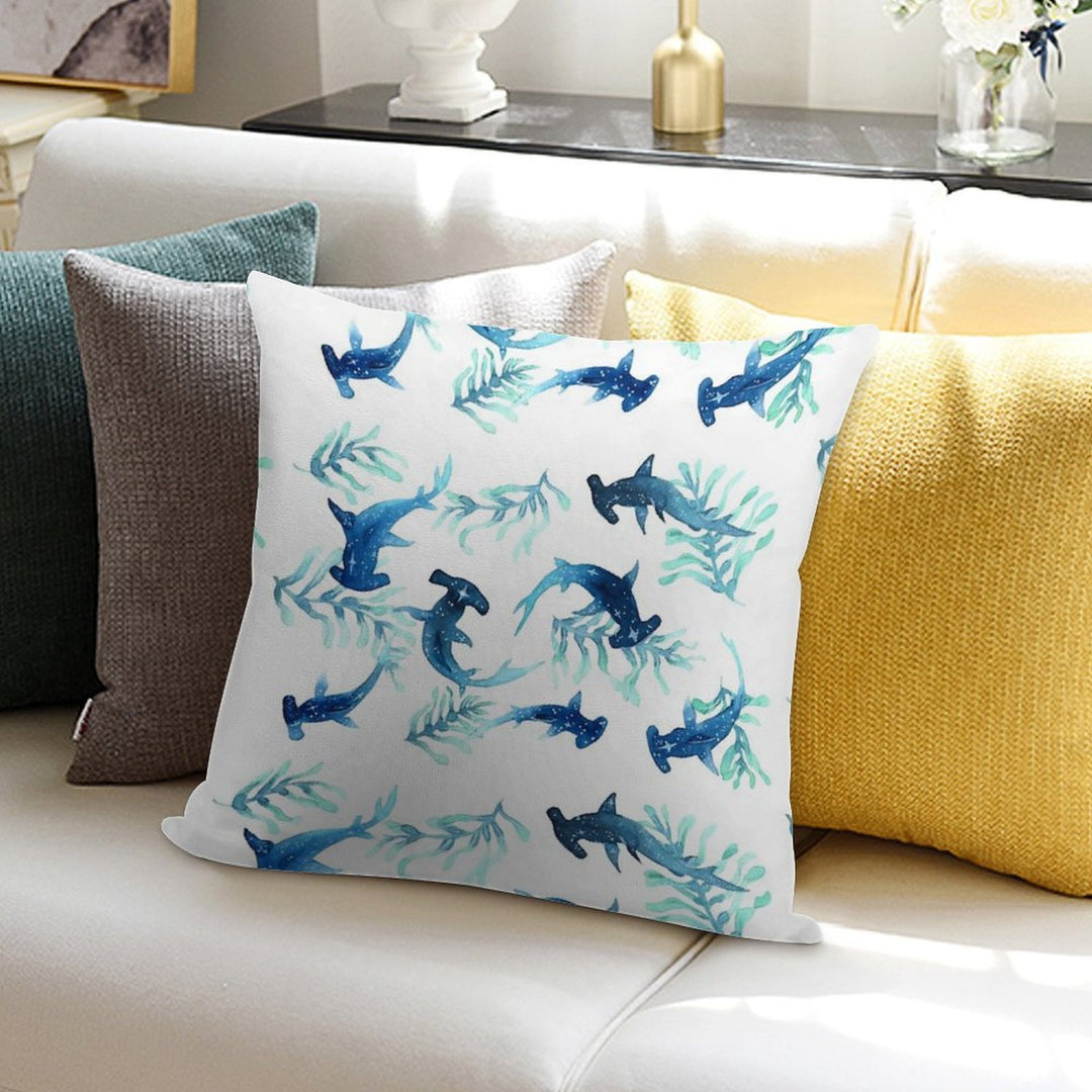Hammerhead Shark Pattern Soft Warmth Comfort Throw Pillow