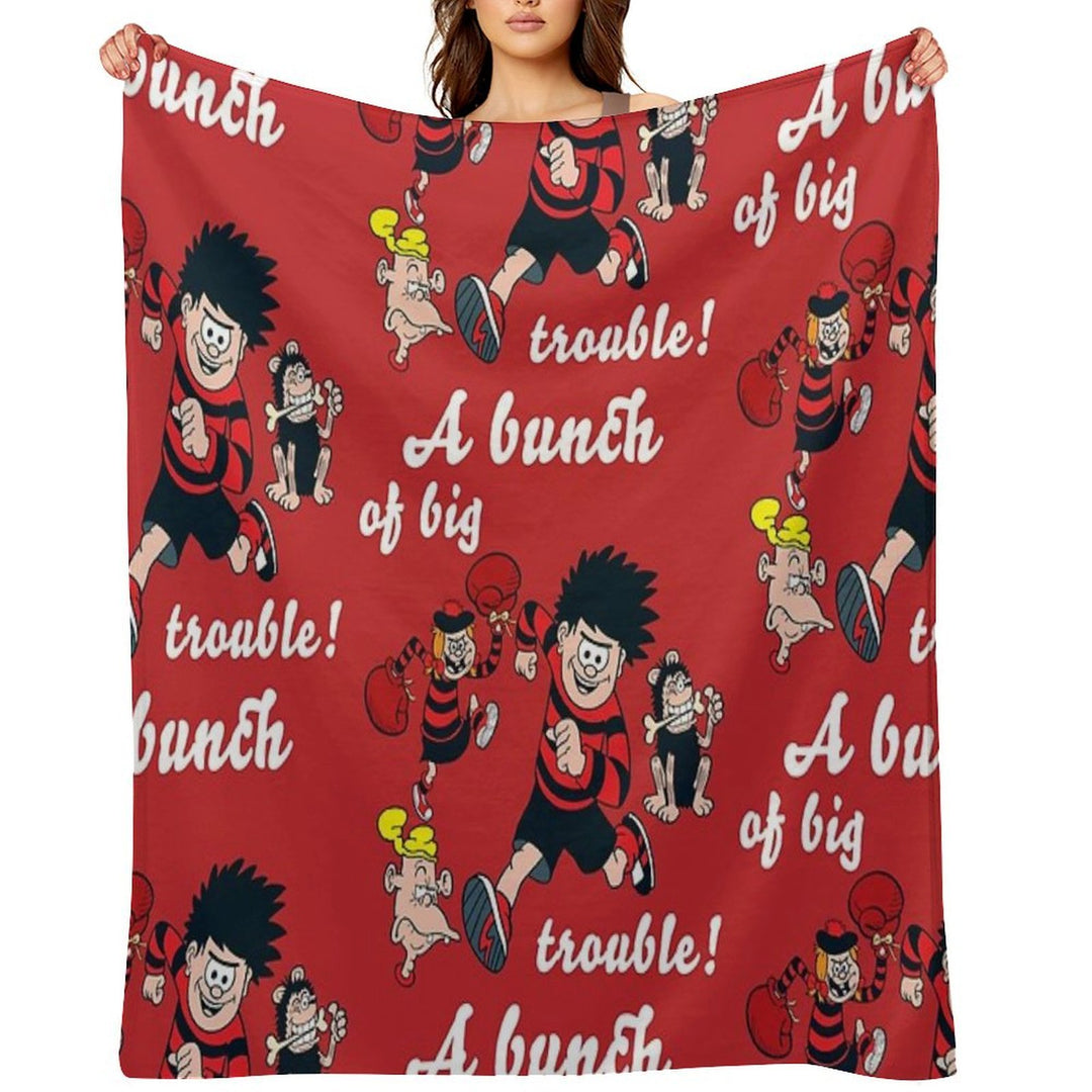 Dennis And Gnasher Essential T-shirt Easy Care Throw Blanket