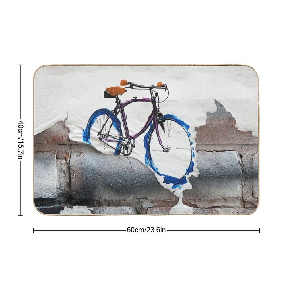 Paper Bicycle  Rapid-Drying Bath Mat