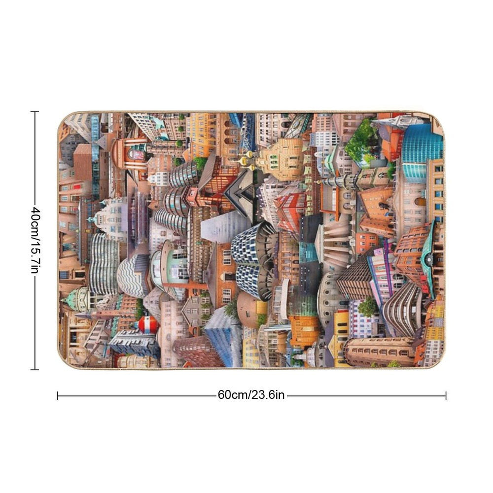 Copenhagen in Denmark  Fade-Resistant Bath Mat