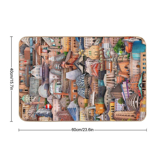 Copenhagen in Denmark  Fade-Resistant Bath Mat
