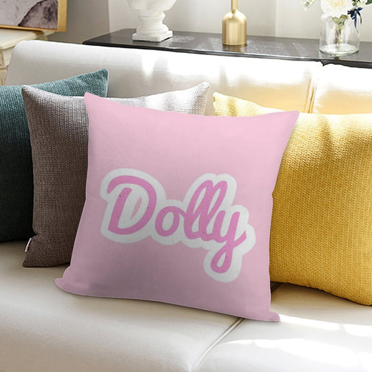 Dolly Cartoon PINK BY CALLISC Soft Gift Ready Throw Pillow